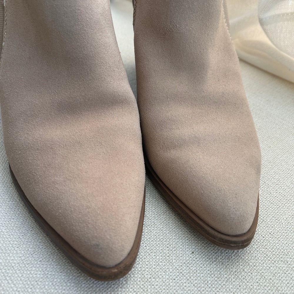 Blondo NORM01SD Waterproof Suede Block Heel Mules Tan Sz 7.5 - Picture 5 of 8